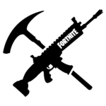 Fortnite Gun and Pick Silhouette